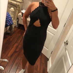 Black lace dress
